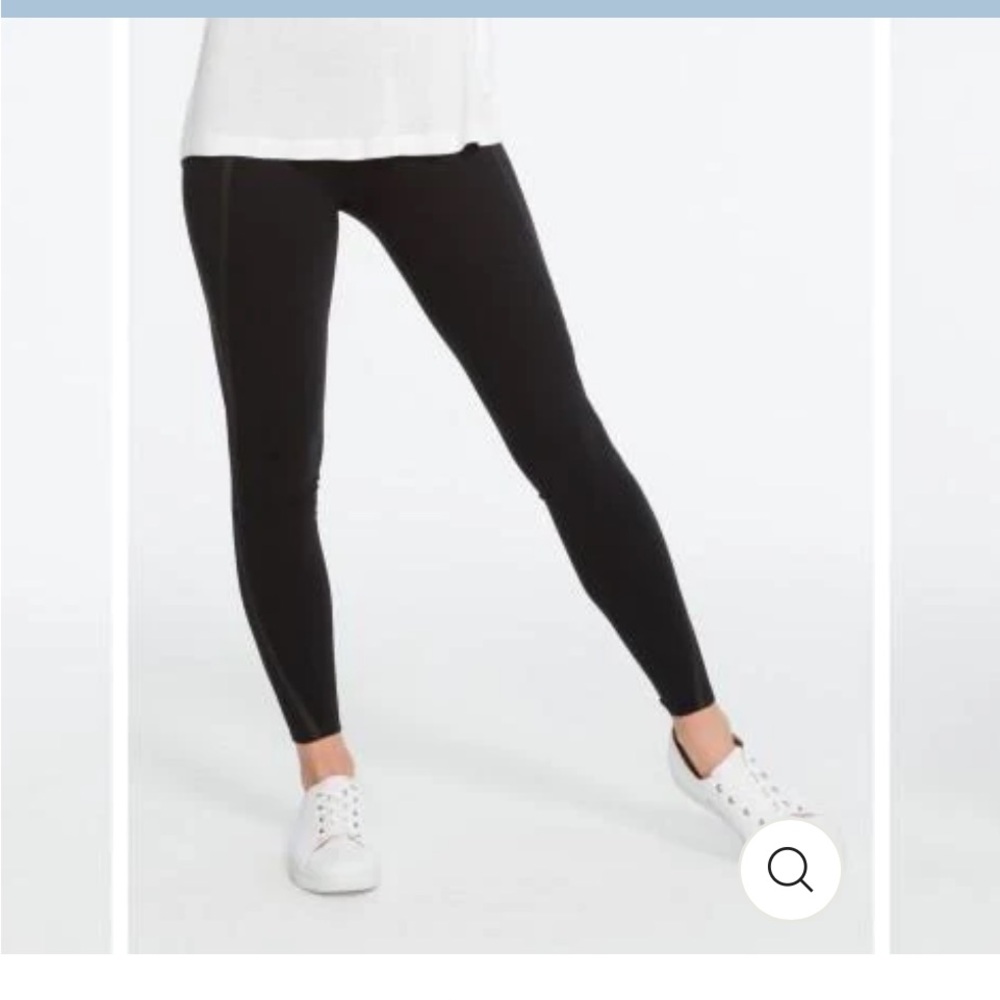 SPANX Black Mesh Contour Leggings